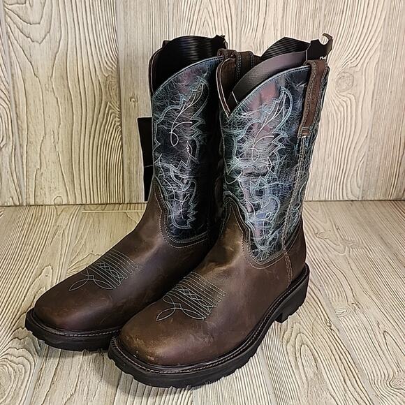 J.B. Dillon JBR1115 Leather Cowboy Western Boots Mens Size 9D NWT - Picture 12 of 16